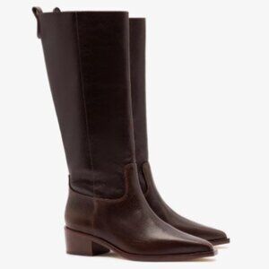Size 7.5 Larroude Florencia Boot In Brown Leather